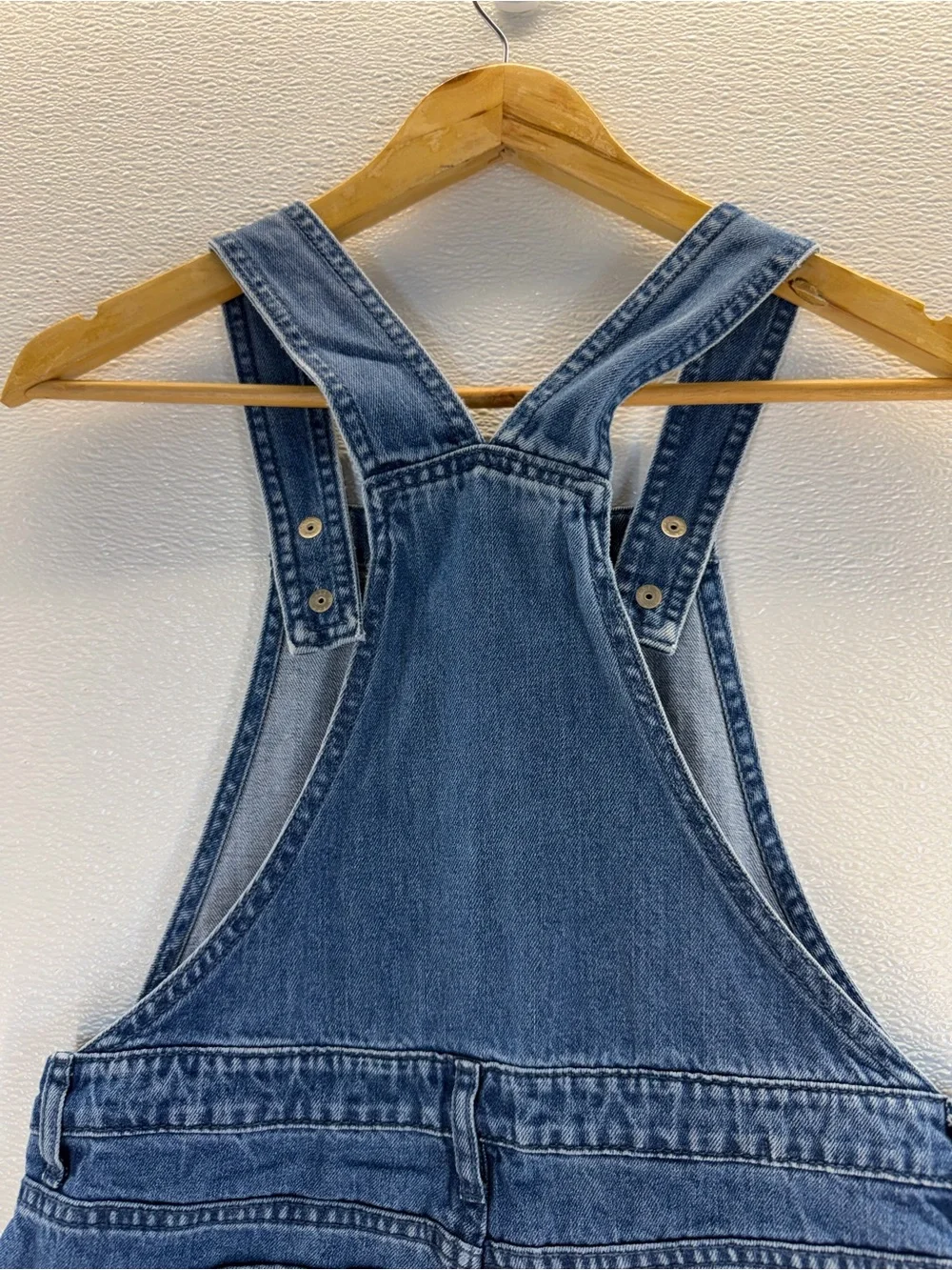 PLACE Girls Denim Short Overalls Size 12 Blue Cotton Bib Shortalls Romper